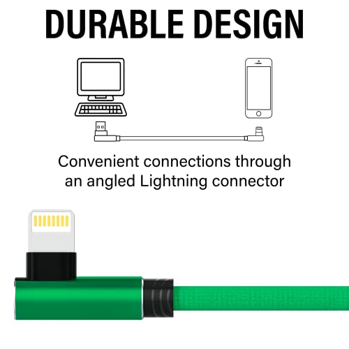 Ironten Lightning Charger 5-Pack – 6 ft Nylon Braided Fast Charging Cables for i Phone 14/13/12/11 Pro Max & i Pad – MFi Certified, Durable, Multi-Color Design for Effortless Power on the Go