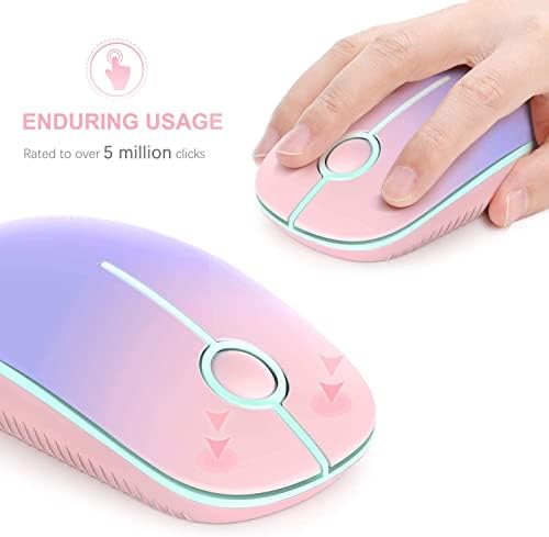 Sleek Vssoplor Wireless Mouse – Ultra-Slim Silent Optical Companion for Laptops & PCs | 2.4 GHz Nano Receiver, Perfect for Quiet Workspaces & Travel | Enhanced Compatibility for Windows, Mac & Linux