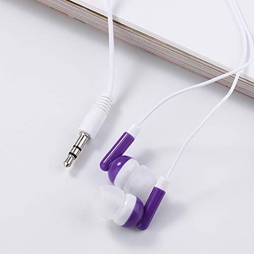 Colorful Kids Bulk Earbud Headphones – 50 Pack Individually Bagged Disposable Earphones for Schools, Libraries & Group Activities – Lightweight, Durable & Compatible with Most Devices for Ultimate Listening Experience