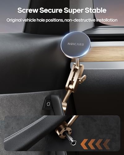 Mag-Safe Magnetic Phone Mount for Tesla Model Y & Model 3 – Effortless Door-Install Car Holder for i Phone 12/13/14/15/16 – Ultimate Driving Safety & Seamless Accessory Integration for Enhanced Navigation Experience
