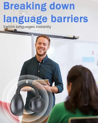 Transform Your Travel Experience with ANSTEN 3-in-1 Language Translation Earbuds – Advanced AI Translator for Instant Communication in 134 Languages, Ergonomic Open-Ear Design for Comfort and Environmental Awareness, Extended Battery Life for All-Day Use, Seamlessly Compatible with Android & i OS – Empower Your Global Conversations Today!