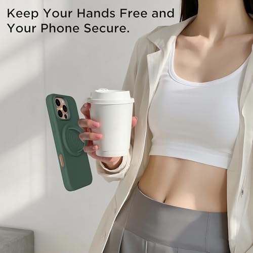 Revolutionary Magnetic Phone Ring Grip Holder – Ergonomic Silicone Finger Loop for i Phone Pro Max/Plus, 12/13/14/15/16 Series – Compatible with Mag Safe – Oat Color Enhances Aesthetics and Comfort – 360-Degree Rotation for Effortless Use – Secure Your Device with Style and Stability – Essential Smartphone Accessory for Unmatched Usability and Convenience