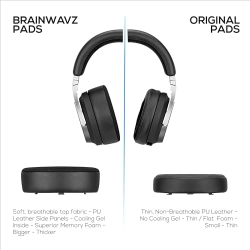 Transform Your Gaming Experience with Brainwavz Premium Replacement Ear Pads for Corsair Virtuoso RGB Wireless & XT Headsets – Ultra-Soft PU Leather Cushions Engineered for Lasting Comfort, Superior Fit, and Exceptional Sound Isolation – Ideal Upgrade for Extended Play Sessions and Seamless Compatibility