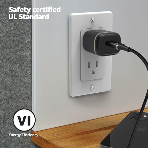 AT&T 40 W USB-C Fast Charging Wall Adapter – Ultimate Travel Companion with Foldable Prongs for i Phone, i Pad, Samsung Galaxy, Google Pixel & More – Universal Compatibility for Rapid Power Delivery Anytime, Anywhere