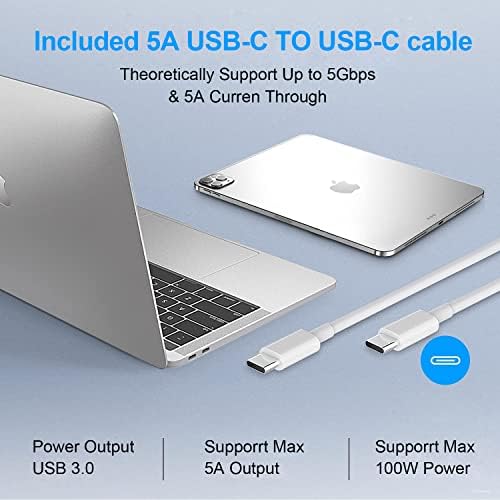 Ultra-Fast 100 W USB-C Power Adapter for Mac Book Pro & Air – Versatile PD Charger for 13″ to 16″ Models with M1, M2, M3, M4 Compatibility – Efficient Power Delivery for All USB-C Devices – Lightweight Travel Charger with Enhanced Safety Features – Rapid Charge Smartphones from 0% to 80% in Just 30 Minutes – High-Efficiency 96% Performance – Ideal for Mac Book Retina, i Pad Pro, and More – Perfect Home & Office Solution to Elevate Your Charging Game – Dual-Use Convenience for On-the-Go Professionals – Upgrade Your Power Experience Today with Reliable and Efficient Charging Solutions