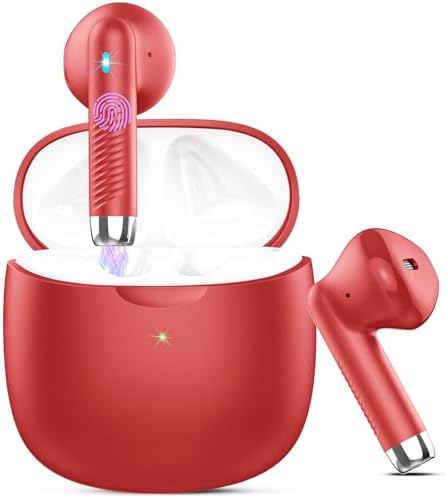 Discover the Ultimate Pink Bluetooth 5.4 Earbuds – Premium Noise Cancellation, IP7 Waterproof Design for Active Lifestyles, Up to 32 Hours Playtime, Perfect for Fitness Buffs and Frequent Travelers, Effortlessly Syncs with Android & i OS Devices