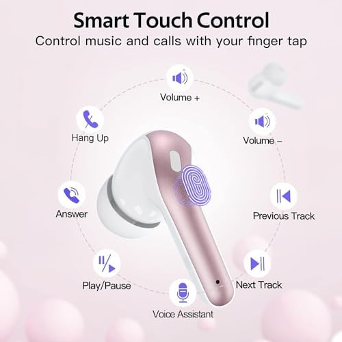 Revolutionary True Wireless Earbuds with 60-Hour Playtime – IPX5 Waterproof Design Perfect for Active Lifestyles – Superior Audio Quality with Built-in Microphone for Crystal-Clear Calls and Voice Commands – Effortless Wireless Charging Case for Ultimate Convenience on the Go