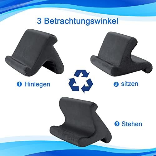 Ergonomic Adjustable Tablet Pillow Stand – Lightweight Multi-Device Holder for Ultimate Comfort on Bed & Sofa, Three Customizable Viewing Angles for i Pad Pro, Kindle, E-Readers, and Smartphones (Gray) – Perfect for Leisure and Hands-Free Use