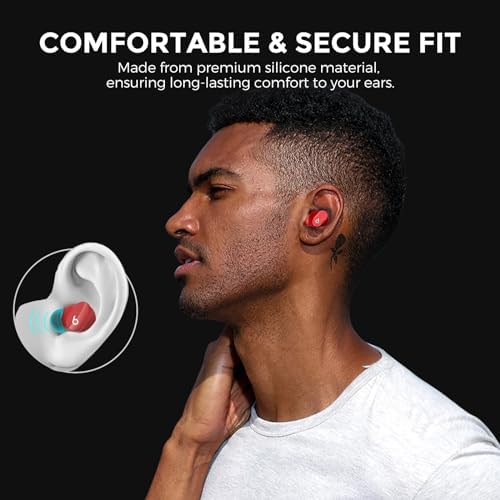 Aha Style Silicone Ear Hooks for Beats Studio Buds 2021 – 3 Pairs of Anti-Slip Covers for Ultimate Comfort and Secure Fit – Perfect for Running and Active Lifestyles – Classic Black Earbud Accessories Enhancing Audio Experience Without Charging Case Compatibility
