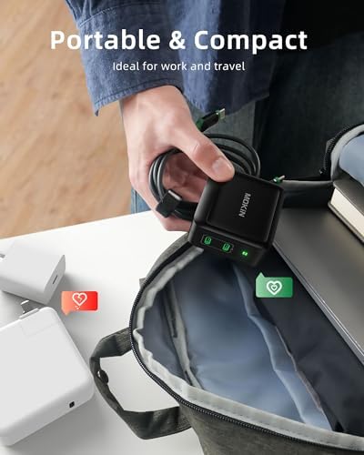 Powerful 100 W Dual-Port USB C Charger Block with Ga N+ Technology – Compact & Foldable Wall Adapter for Mac Book Pro/Air, i Pad, i Phone, Galaxy S24/S23 – Ultimate Travel Charging Solution with Enhanced Safety Features