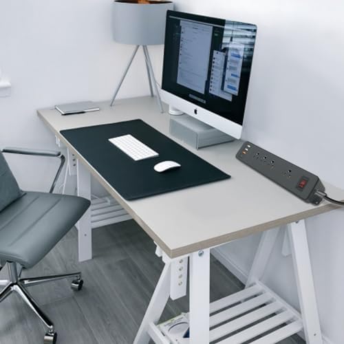 Maximize Your Charging Potential with Hdc Tek’s 9-Outlet Wall-Mount Power Strip – Featuring 3 Fast-Charging USB-A Ports & 1 PD USB-C Port, Sleek Flat Plug Design for Efficient Space Management, Ideal for Office, Home, and Dorm Use – Reliable Surge Protection & Stylish Black Finish for Modern Aesthetics