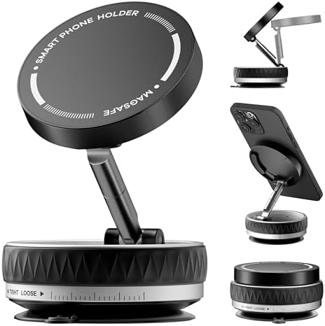 Ultimate 360° Rotating Magnetic Phone Holder – Versatile Suction Cup Mount for Smooth Surfaces, Gym, Bathroom & More – Compatible with i Phone 16/15/14/13 – Enhanced Stability & Hands-Free Convenience for Everyday Use