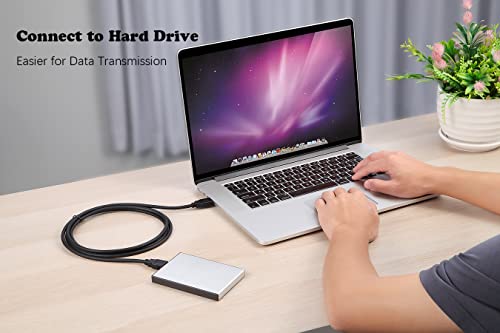High-Speed 15 FT USB 3.0 Male to Male Cable for Seamless Device Connectivity – Universal Type A Connector, 5 Gbps Data Transfer Rate, Ideal for External Hard Drives, Cooling Fans, DVD Players, and More – Durable Black Design for Optimal Performance and Flexibility