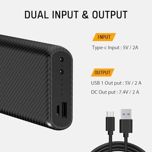 Ultimate 10,000 m Ah Heated Vest Battery Pack – Rechargeable Power Bank for All Heated Clothing – Quick Charge, Lightweight, and Durable Design for Men & Women – Enhance Your Outdoor Comfort & Mobility in Cold Weather