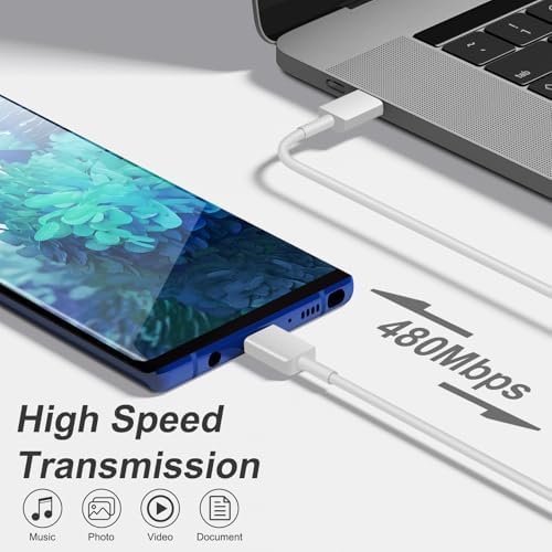 Power Up in Style: 45 W Type C Charger 2-Pack with 10 FT Cables – Fast Charging for i Phone 15/16, i Pad Pro, Galaxy S21-S25 – Sleek Pink Design for Enhanced Compatibility and Portability – Ideal Android Charger for Busy Lifestyles