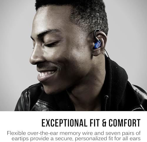 MEE audio M6 PRO In-Ear Monitor Headphones – 2 nd Gen Model with Superior Sound Quality, Customizable Fit Memory Wire Earhooks, and Durable Replaceable Cables for Professional Musicians – Noise Isolation Earbuds with Dual Cord Options (Black) – Perfect for Live Performances and Studio Recording