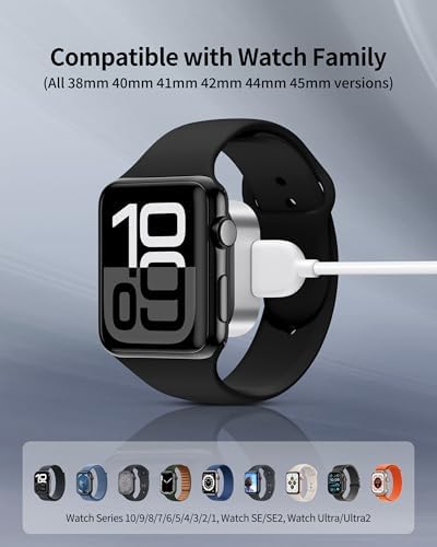 Dual-Function Magnetic USB-C Charging Cable for Apple Watch – Efficient Fast Charging for i Watch Ultra, SE, and Series 10-3 – The Ultimate Travel Essential for Camping, Cruising, and Vacations – Lightweight, Durable Design Ensures Seamless On-the-Go Power Solutions