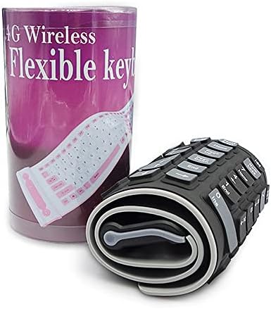 Ultimate Travel-Friendly Wireless Silicone Keyboard – Foldable & Portable Design for PC and Laptop, Ergonomic Soft Rubber Typing Experience, Perfect for On-the-Go Professionals and Digital Nomads, Clutter-Free Workspace with Enhanced Compatibility and Speed