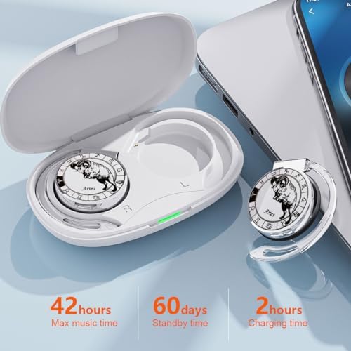 Discover the Ultimate Bluetooth V5.3 On-Ear Headphones for Active Lifestyles – Innovative Open Ear Design with Secure Earhooks, Featuring Advanced Noise Cancelling Technology and Extended Battery Life – Perfect Gift for Virgo Constellation Lovers and Music Aficionados – Enjoy Immersive Sound Quality Anywhere You Go