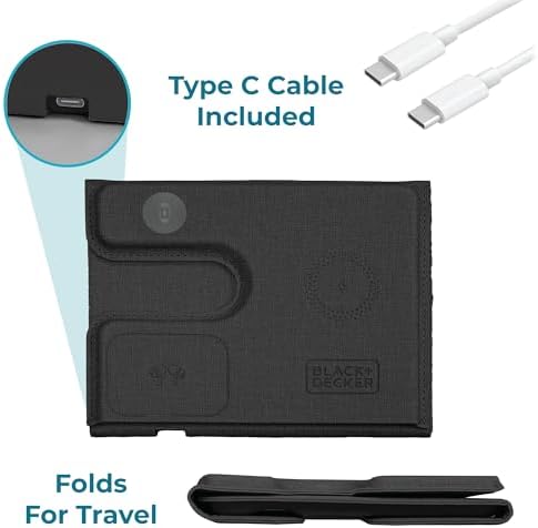 BLACK+DECKER 3-in-1 Wireless Charging Station for Apple Devices – Foldable Travel Charger Compatible with i Phone 16/15/14/13 Pro Max, Apple Watch, and Air Pods – Fast Charging, Enhanced Compatibility, Ideal for On-the-Go Users