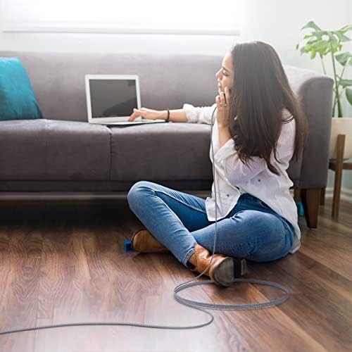 etguuds 20 ft USB C Cable – Long Nylon Braided Charger for Fast Data Transfer & Charging – USB-A 2.0 to Type C Compatibility for Samsung Galaxy Note, LG, Moto, Pixel, Switch & More – Durable Connection for Home & Office Use