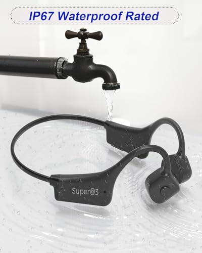 Revolutionary Waterproof Bone Conduction Bluetooth Earbuds – Open-Ear Design Perfect for Active Lifestyles with Youth Whisper Technology and Integrated Microphone for Superior Sound Clarity and Effortless Hands-Free Calls