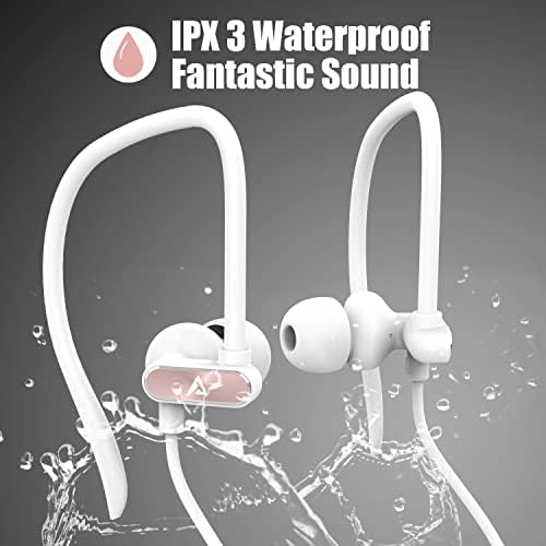 Premium Lightning Earbuds with Secure Ear-Hook Design for i Phone 14/13/12/11 Pro Max/X/XS Max/XR – MFi Certified Sports Earphones in Elegant Rose Gold with Built-in Mic for Hands-Free Calls and Rapid Charging
