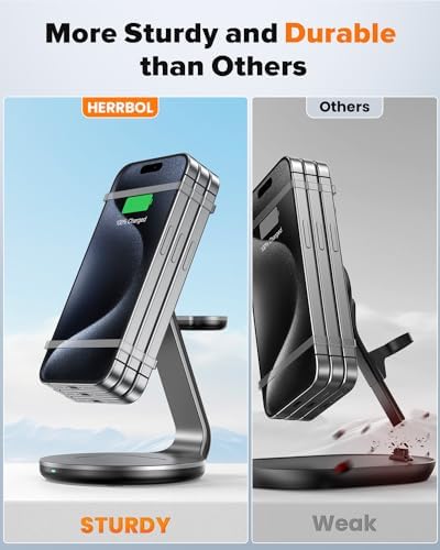 Ultimate 3-in-1 Fast Wireless Charging Station for i Phone 16, 15, 14, 13, 12 – Sleek Design with Enhanced Compatibility for Apple Watch and Air Pods Elevate your charging experience with this state-of-the-art 3-in-1 wireless charger, expertly designed to provide fast, efficient power for your i Phone models 16, 15, 14, 13, and 12. This innovative charging station not only supports your i Phone but also seamlessly accommodates your Apple Watch and Air Pods, ensuring all your essential devices are charged simultaneously without the clutter of cords. The sleek, modern design enhances your workspace while the smart charging technology prevents overheating, delivering optimal power for your devices. An anti-slip surface guarantees your gadgets remain securely in place, while an LED indicator keeps you informed of charging status at a glance. Built with durability in mind, this charging station is perfect for tech-savvy individuals looking to streamline their daily routine. Experience the perfect blend of functionality and style, and keep your devices organized and ready for action with this must-have accessory.