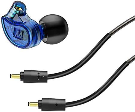MEE audio M6 PRO In-Ear Monitor Headphones – 2 nd Gen Model with Superior Sound Quality, Customizable Fit Memory Wire Earhooks, and Durable Replaceable Cables for Professional Musicians – Noise Isolation Earbuds with Dual Cord Options (Black) – Perfect for Live Performances and Studio Recording