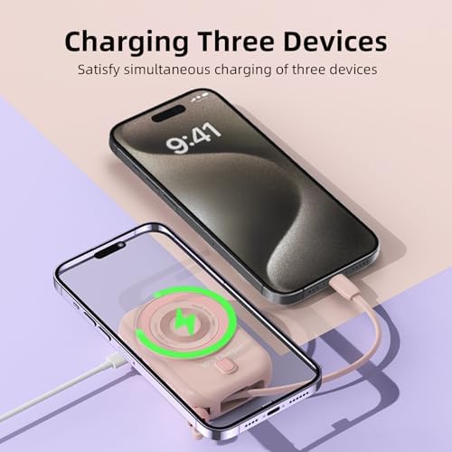Magnetic Power Bank 10000 m Ah for i Phone – Fast Charging Wireless Charger with LED Display & Type-C Cable – 22.5 W PD Compatible Battery Pack for i Phone 16/15/14/13/12 Series – Sleek, Portable Design for Effortless On-the-Go Charging