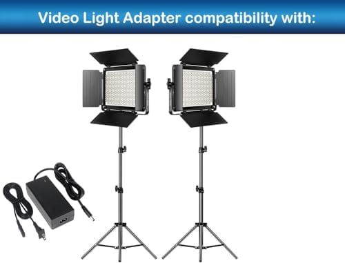 Reliable 15 V AC/DC Power Adapter for GVM Great Video Maker Series – Seamless Compatibility with 520 S, 560 AS, 672 S, 680 RS & 480 LS Soft Light Panels – Fast Charging, Durable Design for Professional Photography & Videography – Essential Power Supply for Uninterrupted Bi-Color LED Lighting Performance