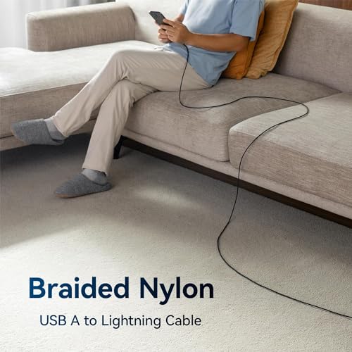 Fast Charging Nylon Braided i Phone Charger Cable – 3-Pack, 3 FT MFi Certified Lightning Cords for i Phone 14/13/12/11 Pro Max/XR/XS/X/8/7/Plus/6 S, i Pad, i Pod, and Air Pods – Enhanced Durability and Compatibility for Optimal Performance