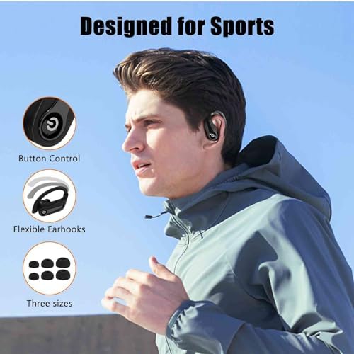 Urban X Challenger Series Wireless Bluetooth Sports Earphones – 200 Hours Playtime, Immersive Sound Quality, Quick-Pair Technology, IPX7 Waterproof, Secure Fit for Active Lifestyles, Built-in Mic, Compatible with Amazon Fire Max 11 – Red