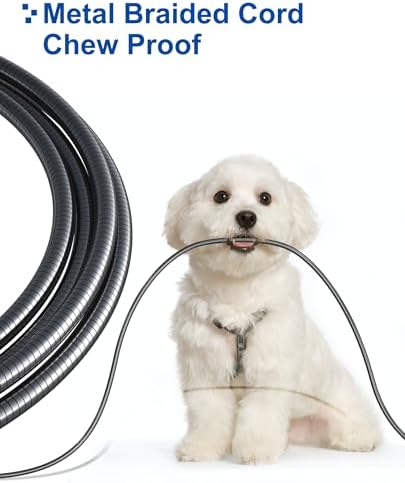 Durable 6 FT Chew-Proof i Phone Charger Cord – MFi Certified Metal Braided Lightning Cable for Pets, 3 A Fast Charging Compatible with i Phone 14, 13, 12, 11, X, XS, XR, 8, 7, 6, 5 – Ultimate Protection and Speed for Tech-Savvy Pet Owners