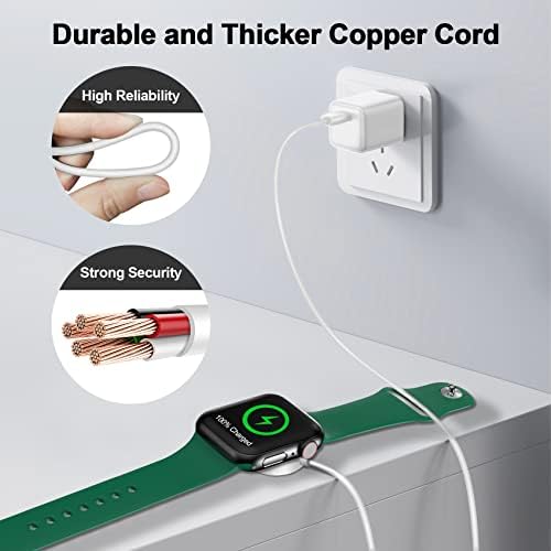 Magnetic Fast Charging Cable for Apple Watch – Portable 1.6 FT Wireless Charger Compatible with All i Watch Series Ultra/10/9/8/7/6/SE/SE2/5/4/3 – Quick Connection & Enhanced Durability for Effortless Charging