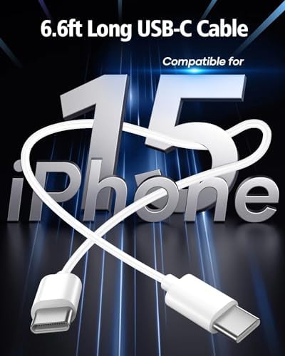 20 W USB-C Fast Charger for i Pad Pro & i Phone 15 – Ultimate Charging Kit with 6.6 ft Cable, 4 Cords & 2 Blocks – Rapid Power Delivery for i Pad 10 th Gen & i Pad Air 4/5 – Compact Design for Effortless On-the-Go Charging & Enhanced Device Compatibility – Maximize Your Productivity with Reliable Power Performance