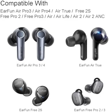 Klowcok Premium Memory Foam Ear Tips for Ear Fun Models – Ultimate Comfort & Noise Isolation (3 Pairs, S/M/L, Black) – Versatile Replacement Earbud Accessories for Enhanced Audio Experience and Seamless Charging Case Fit