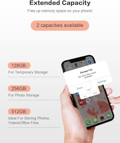 High-Speed 512 GB MFi Certified USB 3.0 Flash Drive – Versatile 4-in-1 External Storage for i Phone, i Pad, Android & PC – Effortless Photo & Video Transfer, Secure Backup, and Enhanced Memory Expansion – Stylish Pink Design