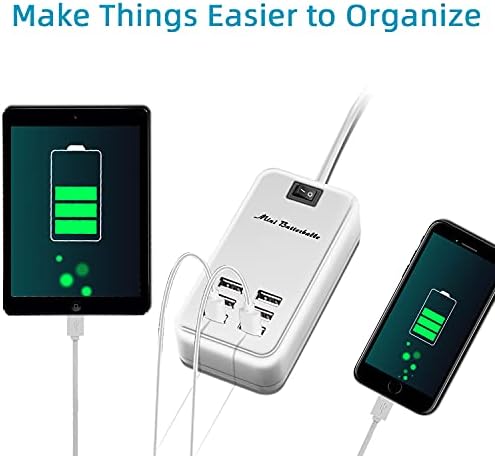 Ultimate 6-Port USB Charging Hub: High-Speed AC Power Adapter with Surge Protection for Seamless Device Charging at Home, Office, or Travel – Compact and Safe Charging Station for Smartphones, Tablets, and More