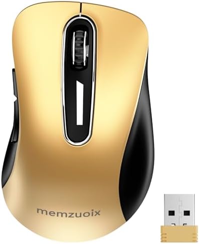 Upgrade Your Workflow with the Memzuoix 2.4 G Wireless Mouse – Ergonomic and Portable 1400 DPI USB Mouse for Laptop, PC & Desktop | 5 Customizable Buttons for Ultimate Control | Ideal for Professionals and Casual Users Alike