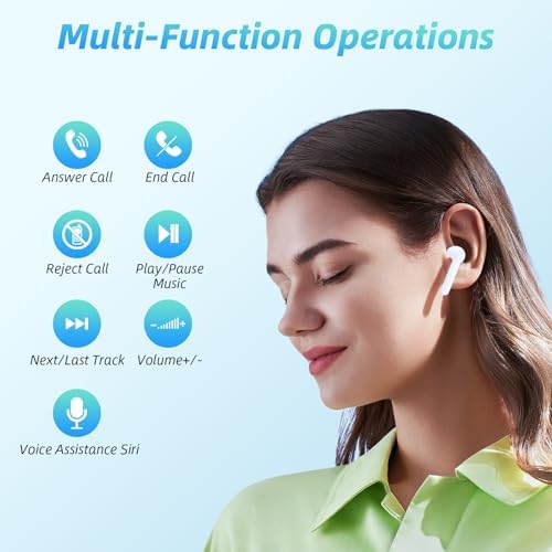Unleash Your Sound with BEBEN Wireless Earbuds – 40-Hour Playtime & 8-Hour Continuous Playback, IPX6 Waterproof with Superior Stereo Audio, Ergonomic Fit, and Built-in Microphone for Seamless i OS & Android Compatibility – Ideal for Active Lifestyles and Sports Enthusiasts