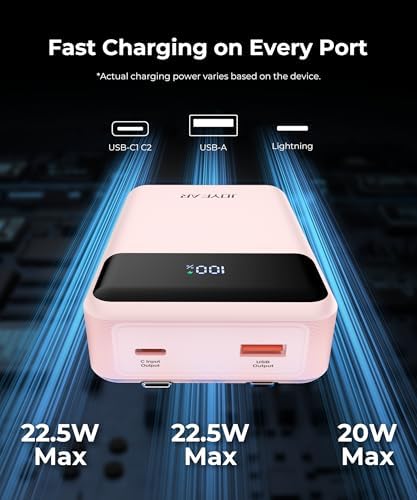 High-Capacity 30,000 m Ah Portable Power Bank with Built-in USB-C Cable – 22.5 W Super Fast Charging for i Phone, i Pad, Google, Xiaomi – Ideal for Travel, Camping, and Emergency Power Solutions – Slim and Lightweight Design with 17-Layer Safety Protection for Maximum Reliability – Perfect for Charging Multiple Devices Simultaneously – Enjoy 24/7 Customer Support and 36-Month Warranty