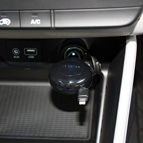 Cellet Retractable USB-C Car Charger – 15 W Fast Charging Adapter with 3.3 ft Tangle-Free Cable & 3 A Output, LED Charge Indicator for i Phone 15/16 & Android Devices, Compact & Travel-Friendly Design for Efficient Power Delivery