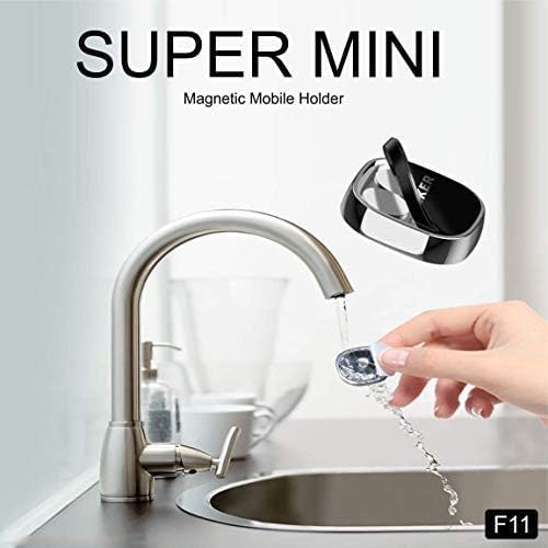 Aluminium Super Powerful Mini Magnetic Mobile Holder for Car Dashboard & Windshield (Grey) – Enhanced Compatibility and Speed