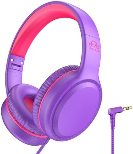 U2 Kids’ Lightweight Wired Headphones in Stylish Pink – Comfortable On-Ear Design Perfect for School, Travel, and Home | Durable, Easy-to-Use Headphones Compatible with i Pads, Tablets, and Laptops | Ideal for Young Girls and Students Seeking Engaging Audio Experience