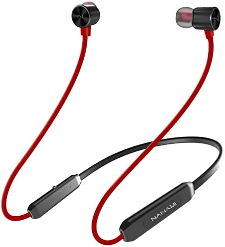 NANAMI Bluetooth Sports Earbuds – Premium Wireless Neckband Headphones with Hi-Fi Deep Bass, IPX7 Waterproof Protection, and 24-Hour Playtime for Gym and Running – Advanced Bluetooth 5.3 Connectivity with Built-in Mic for Seamless Calls and Voice Control