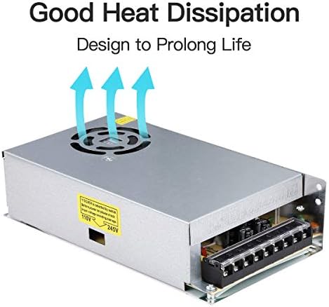 Ultra-Reliable 600 W DC 12 V 50 A Power Supply Adapter – Versatile AC 110/220 V to DC Converter for Seamless LED Lighting, Advanced CCTV Systems, High-Performance 3 D Printers, and Diverse Electronics – Enhanced Efficiency and Safety Features for Optimal Performance