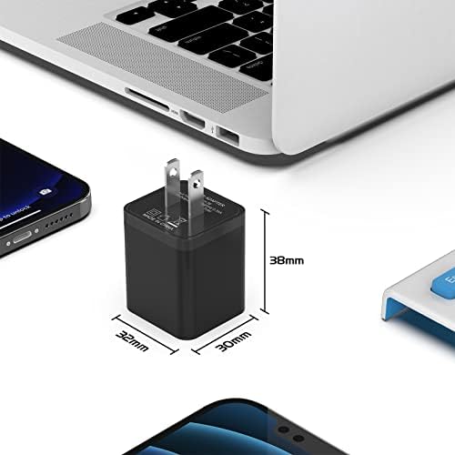 6 Pack Colorful Dual USB Wall Charger by i GENJUN – Fast Charging Cube Power Plug Adapter for i Phone, Samsung Galaxy, Google Pixel & Android Devices – Compact, Multi-Device Charging Solution with Built-In Safety Features – Enhance Your Charging Experience