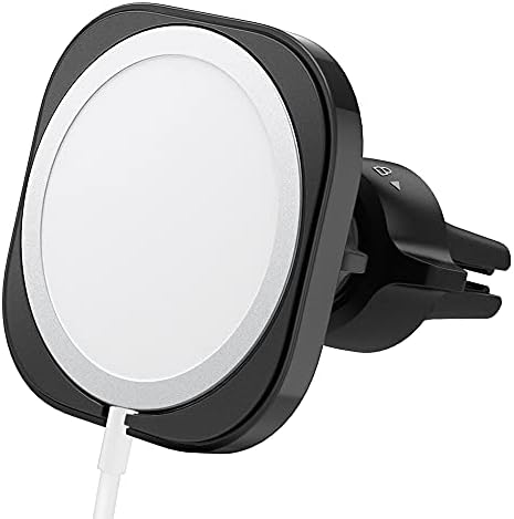 Spigen Mag Fit Car Mount for Mag Safe Compatible i Phone 16 Series – Effortless Magnetic Phone Holder for i Phone 16 Pro Max, Pro, Plus, and 16 – Sleek Black Design for Enhanced Vehicle Aesthetics – Requires USB-C Car Charger for Optimal Performance – Perfect for Safe and Convenient Driving Navigation and Music Control