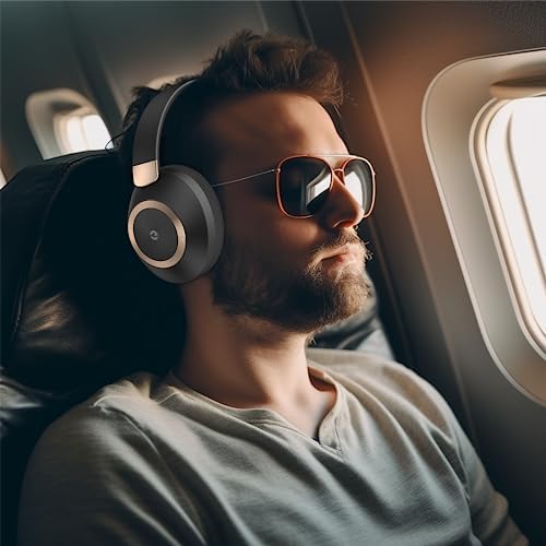 Unleash Extraordinary Sound with 100-Hour Playtime Active Noise Cancelling Bluetooth Headphones – Comfortable Over-Ear Design with Rich Deep Bass, Built-In Mic for Crystal Clear Calls, Swift Charging for On-the-Go Lifestyle, Perfect for Travel and Music Enthusiasts